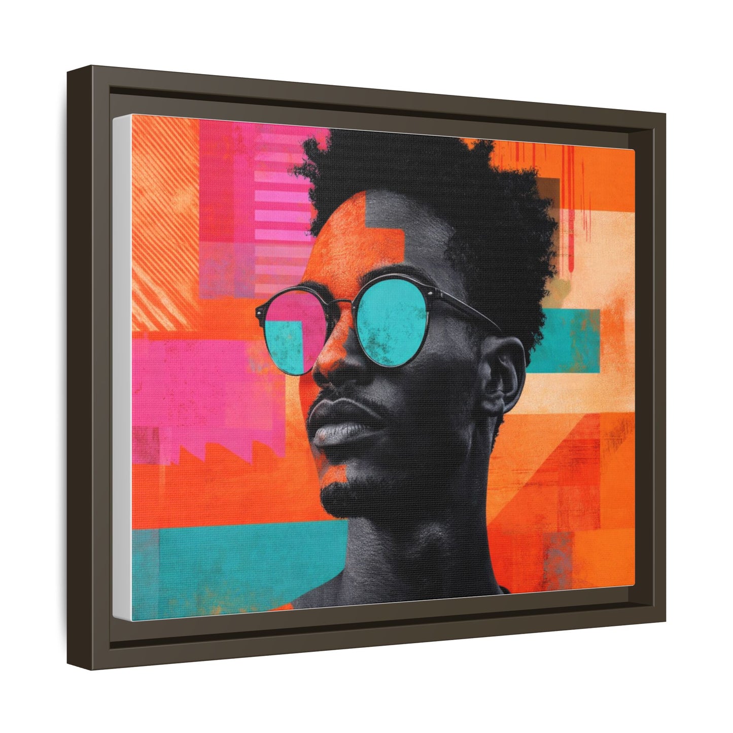 Framed Canvas Print — Jazzy Youth Portrait No. 4
