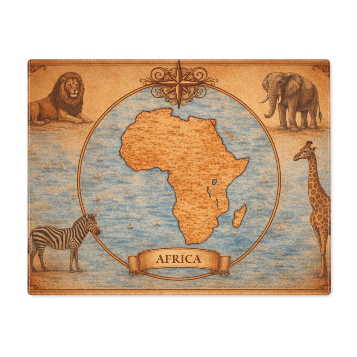Table Mat — Cartography Afrika - Safari Wildlife