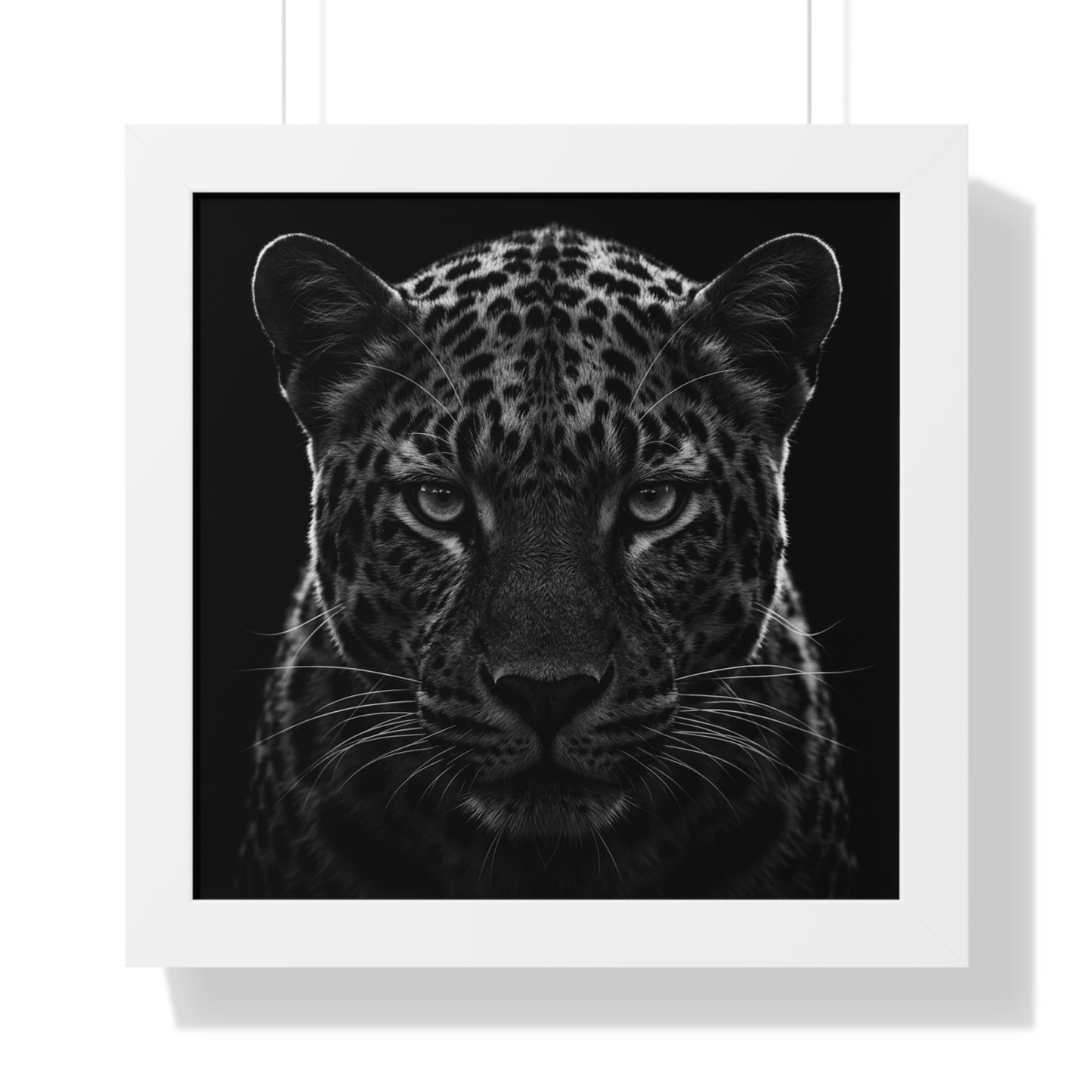 Framed Art Print – Leopard In Black