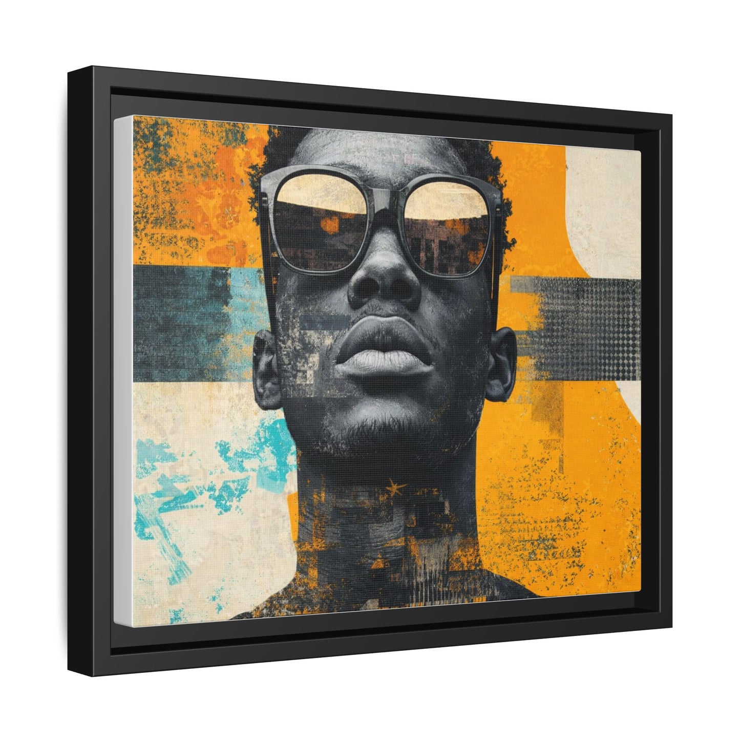 Framed Canvas Print — Jazzy Youth Portrait No. 5