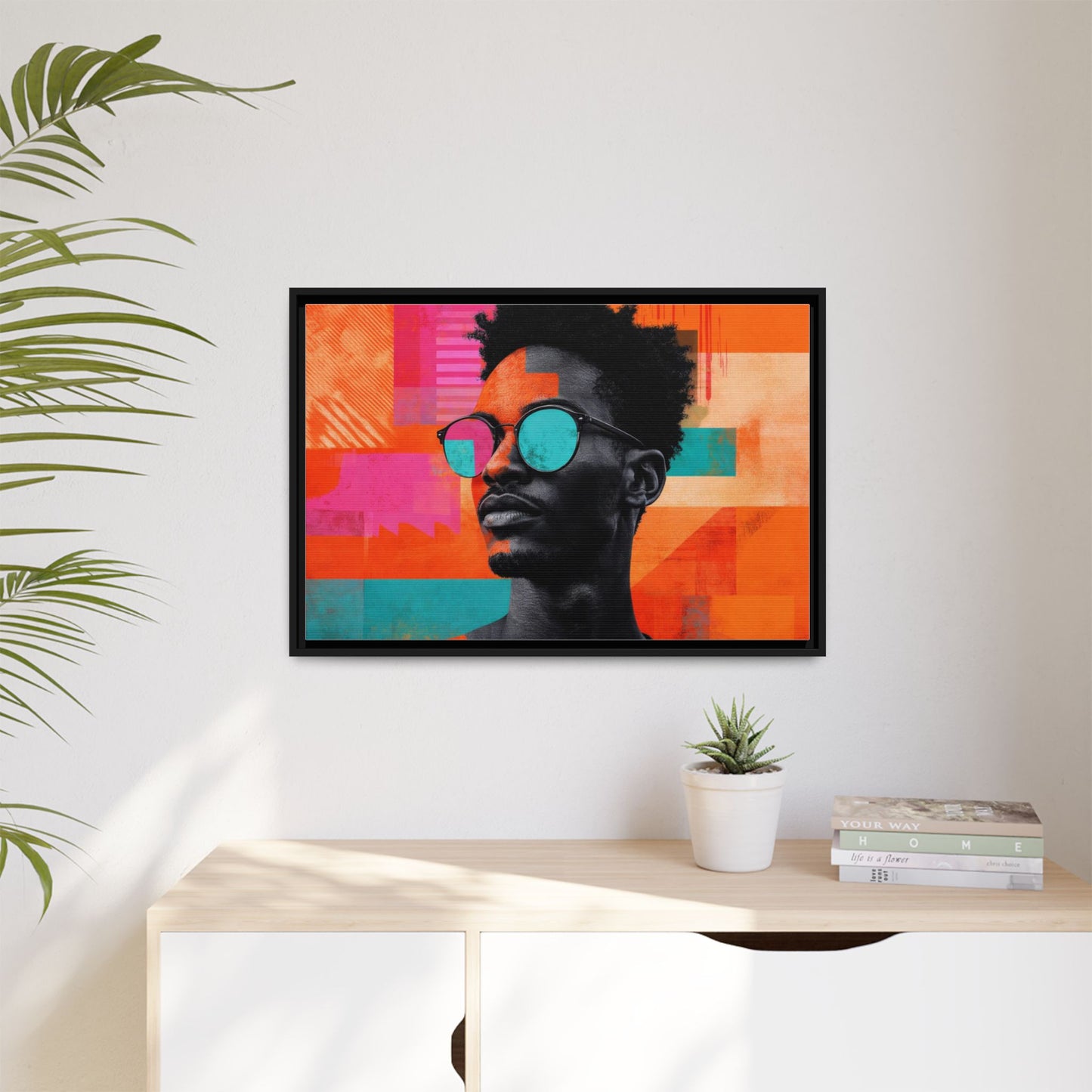 Framed Canvas Print — Jazzy Youth Portrait No. 4