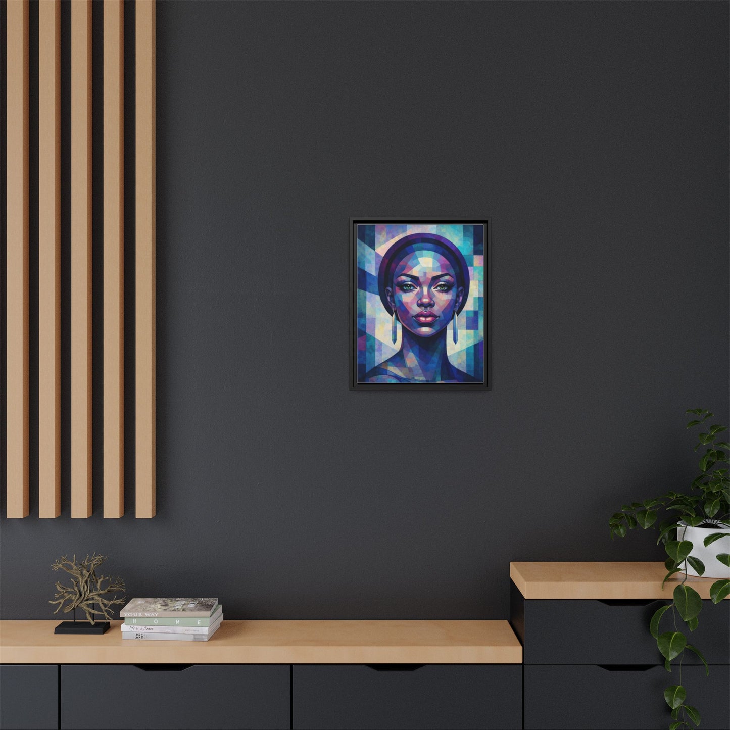 Framed Canvas Print — Blue Beauty 1