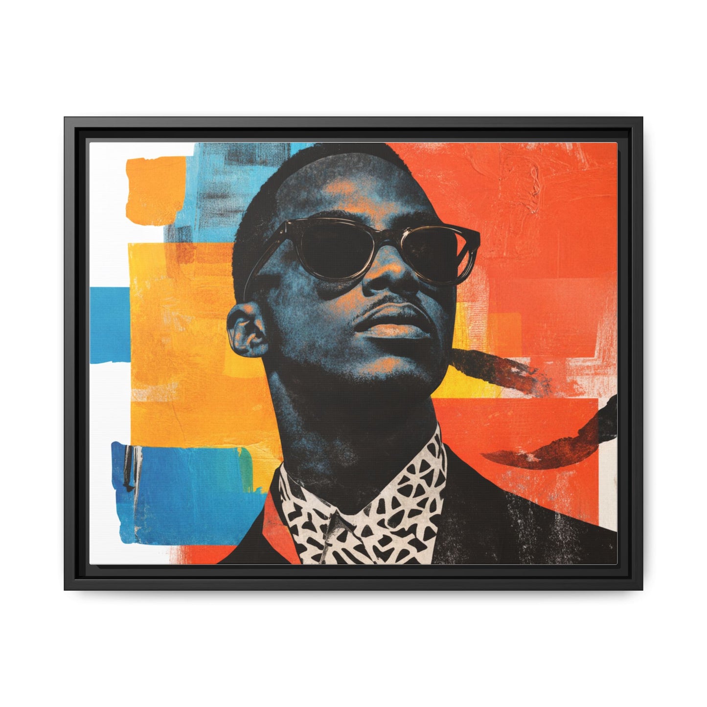 Framed Canvas Print — Jazzy Youth Portrait No. 3