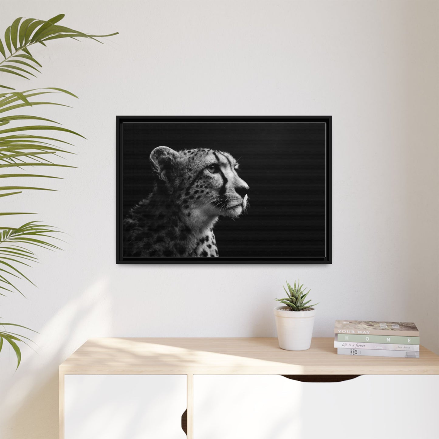 Framed Canvas Print — Cheetah Gaze