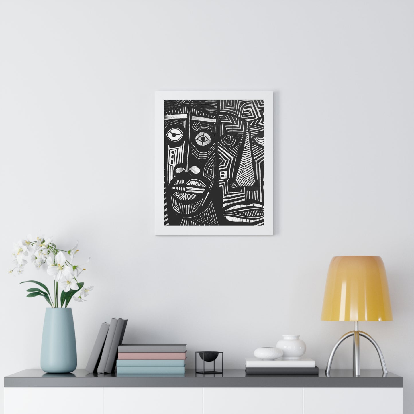 Framed Print — Abstract Faces No. 2