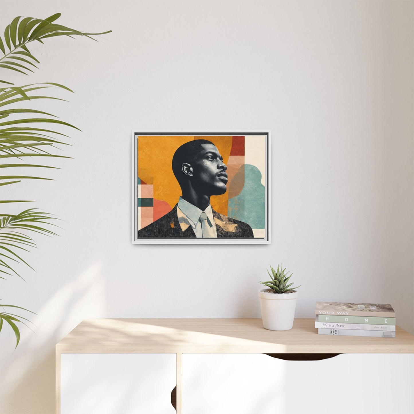 Framed Canvas Print — Jazzy Youth Portrait No. 1