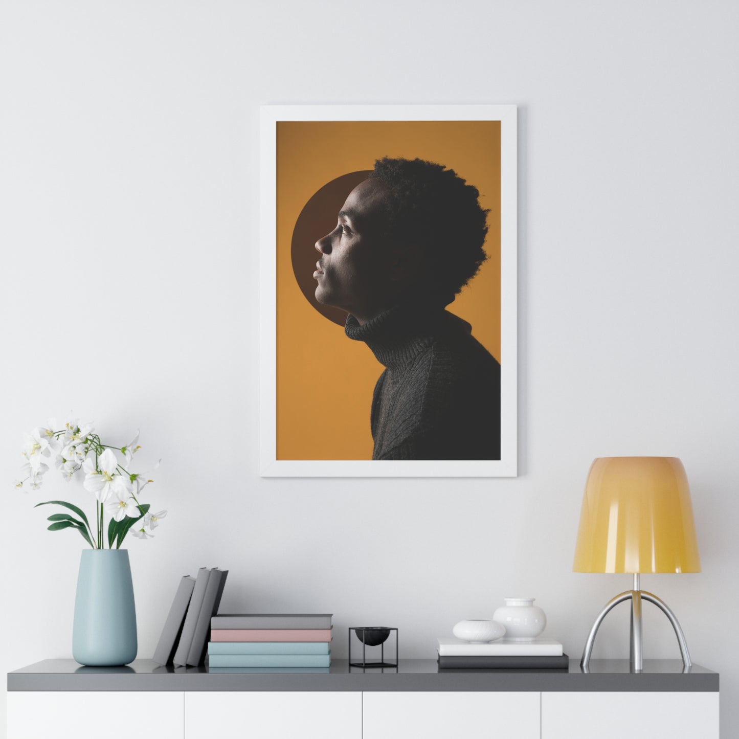 Framed Print — Profile of Young Man