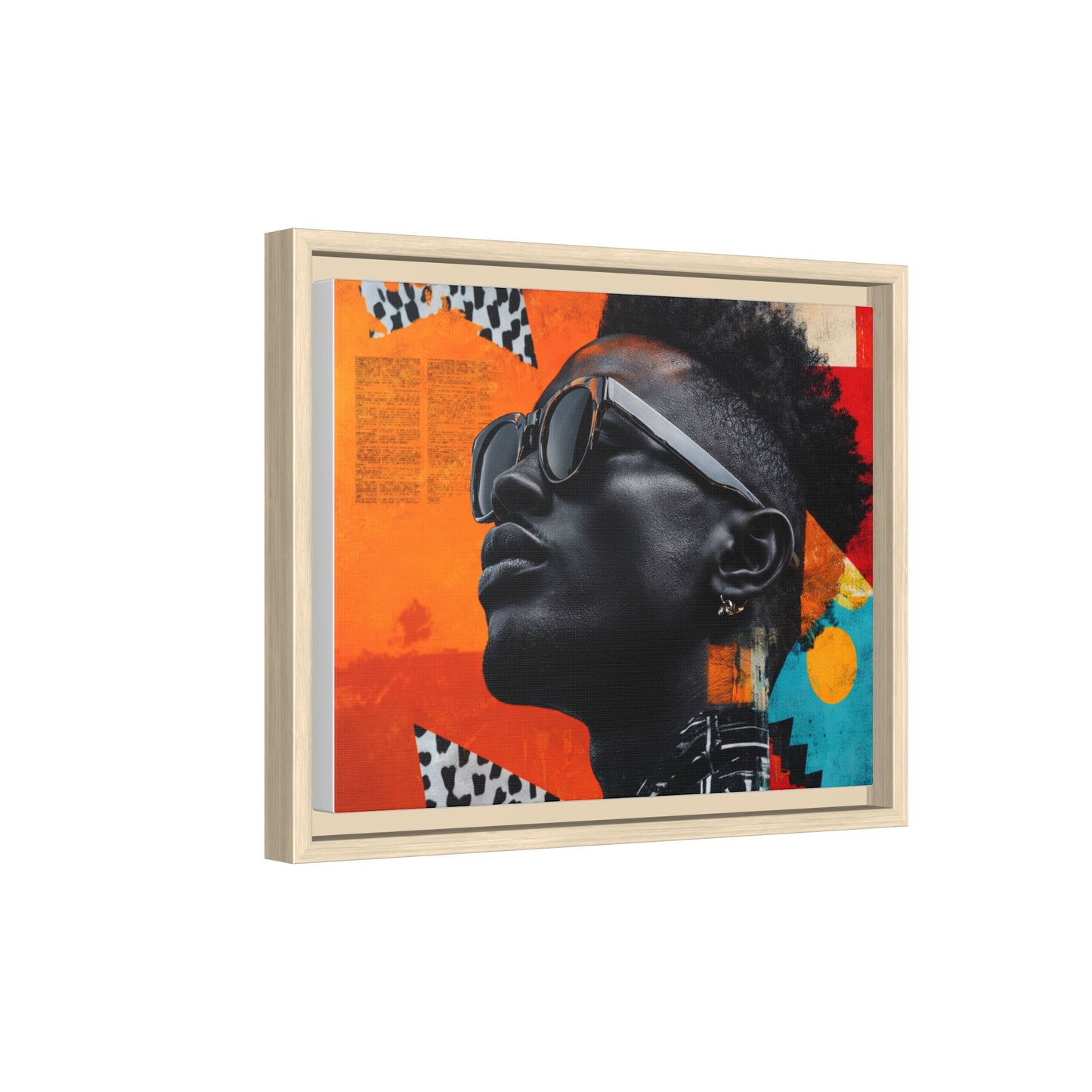 Framed Canvas Print — Jazzy Youth Portrait No. 6