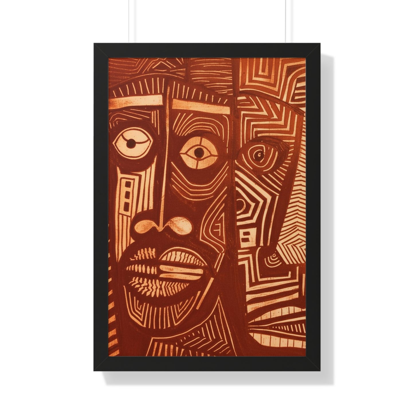 Framed Print — Abstract Faces No. 4