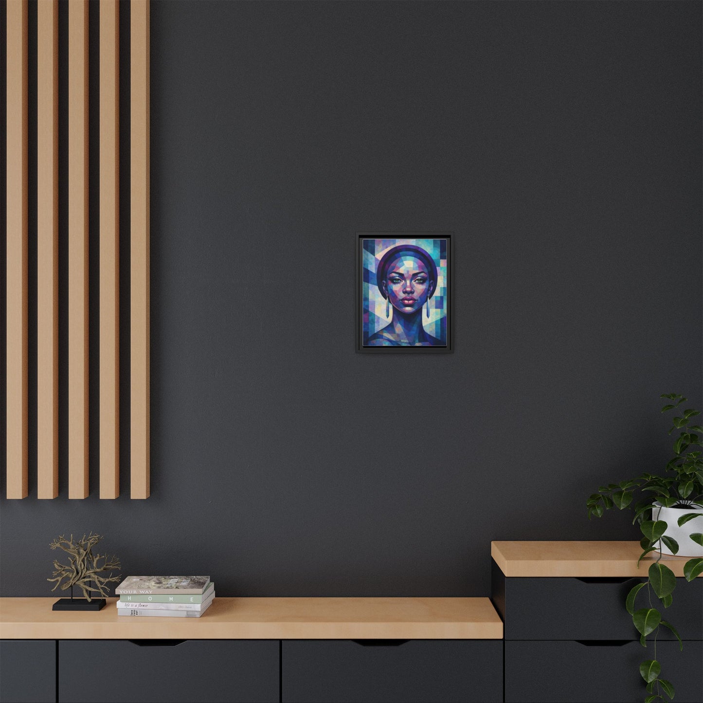 Framed Canvas Print — Blue Beauty 1