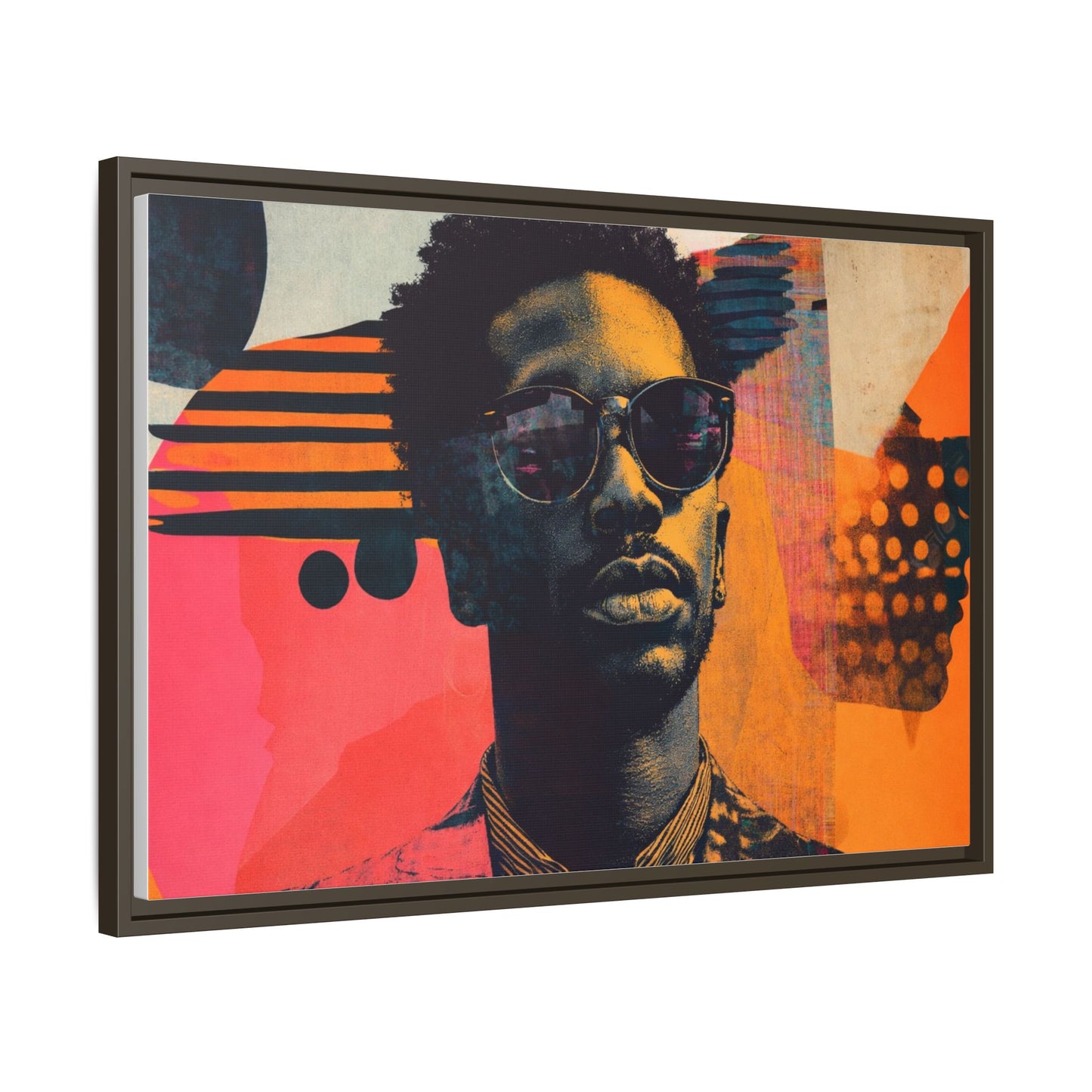 Framed Canvas Print — Jazzy Youth Portrait No. 8