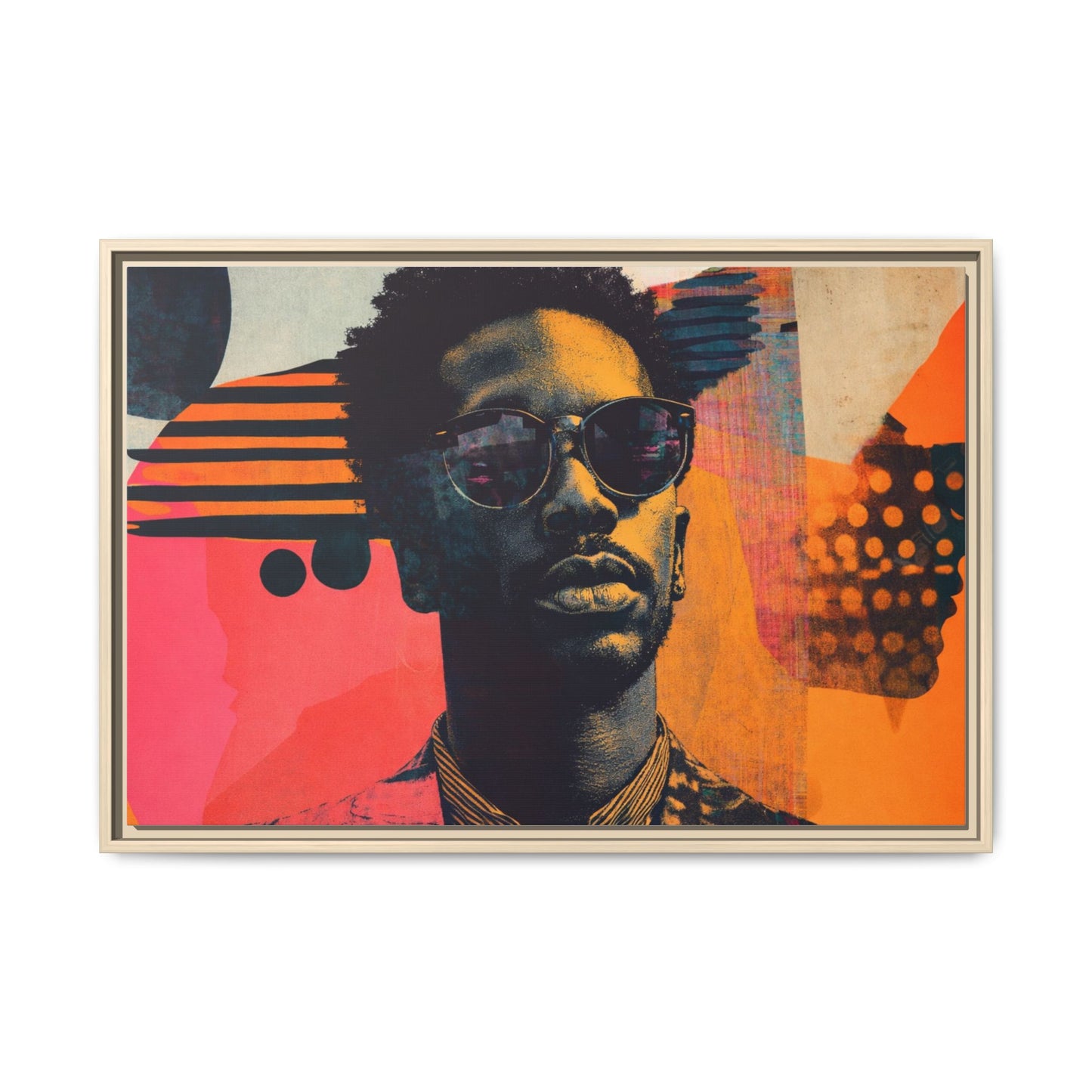 Framed Canvas Print — Jazzy Youth Portrait No. 8