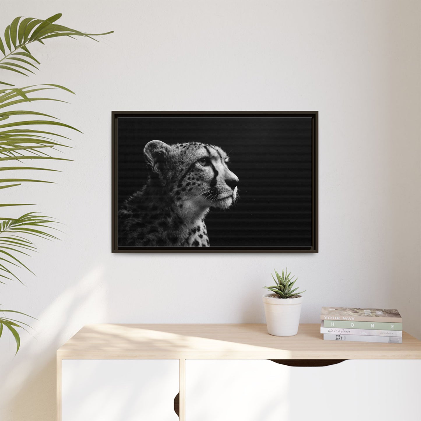 Framed Canvas Print — Cheetah Gaze