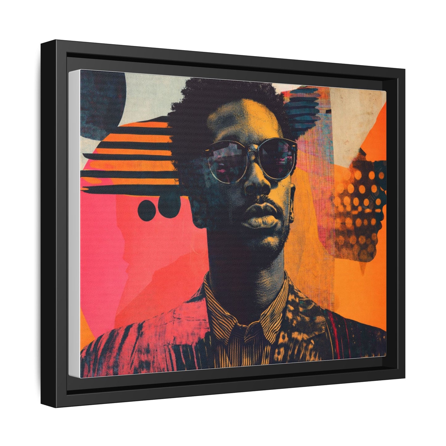 Framed Canvas Print — Jazzy Youth Portrait No. 8