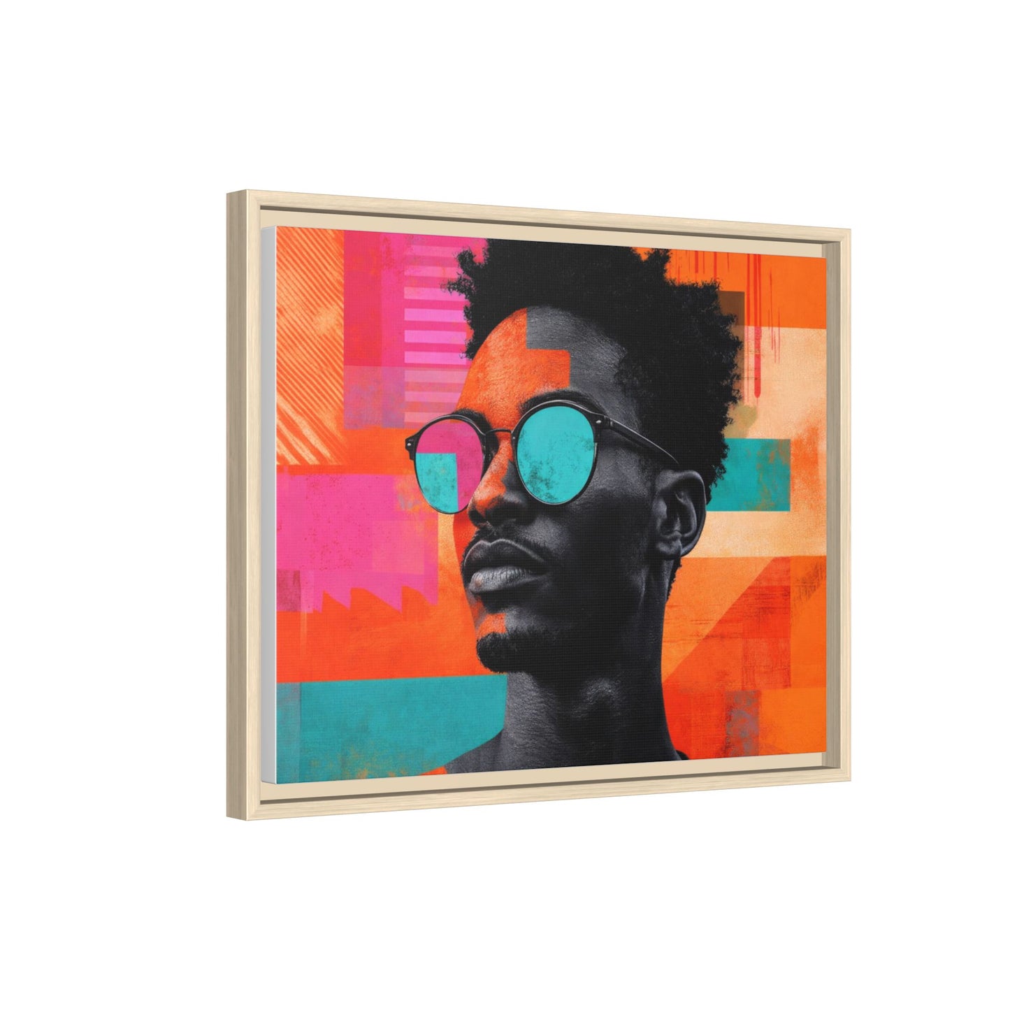 Framed Canvas Print — Jazzy Youth Portrait No. 4