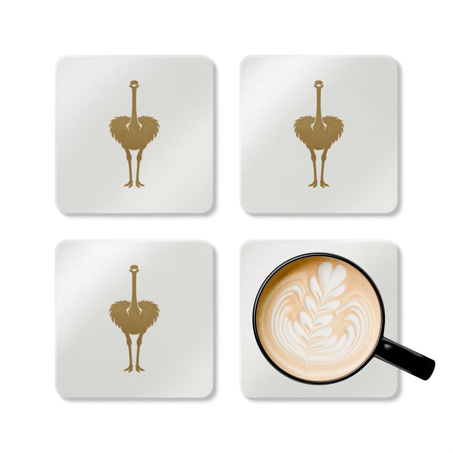 Coaster Set — Ostrich