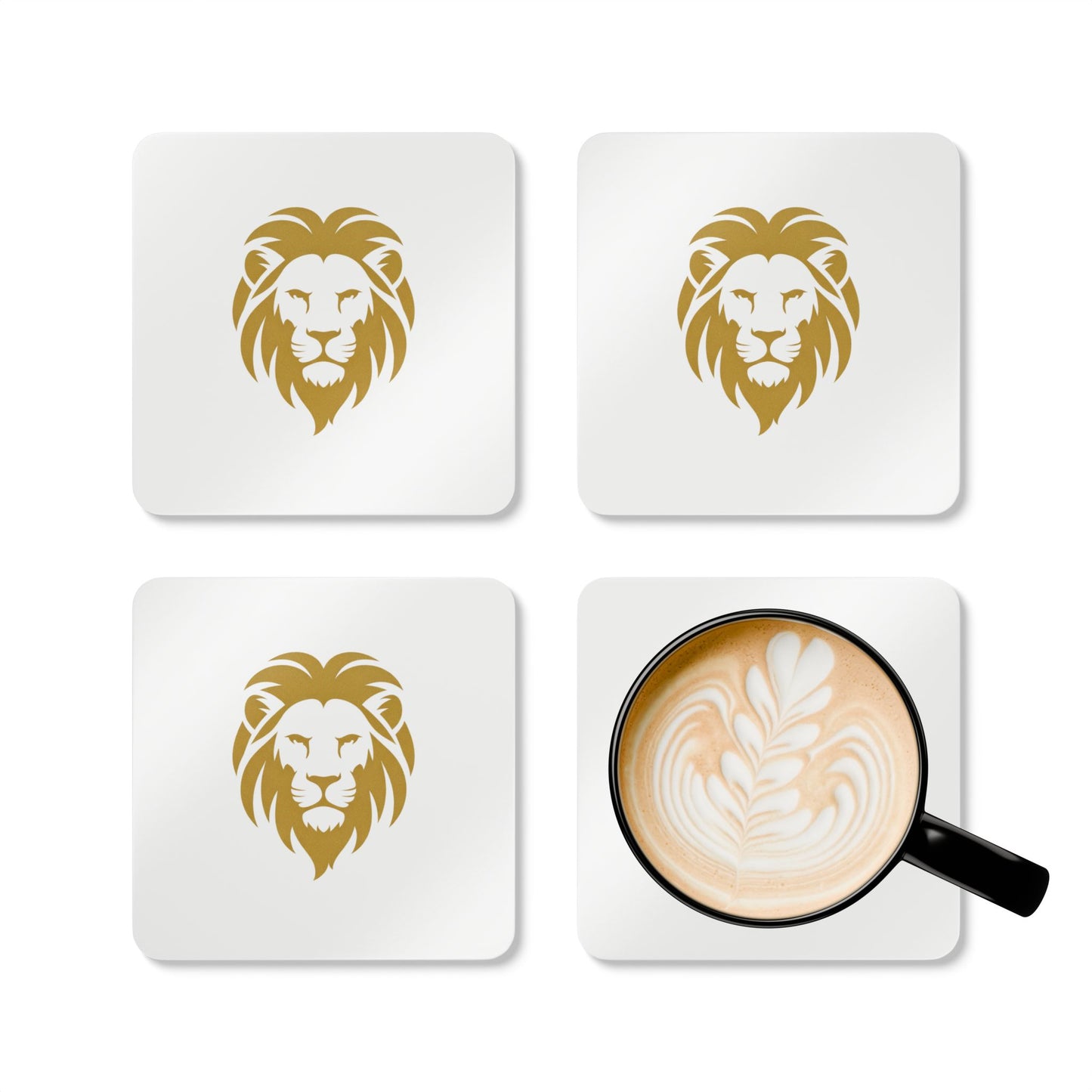 Cork Coaster Set — Lion
