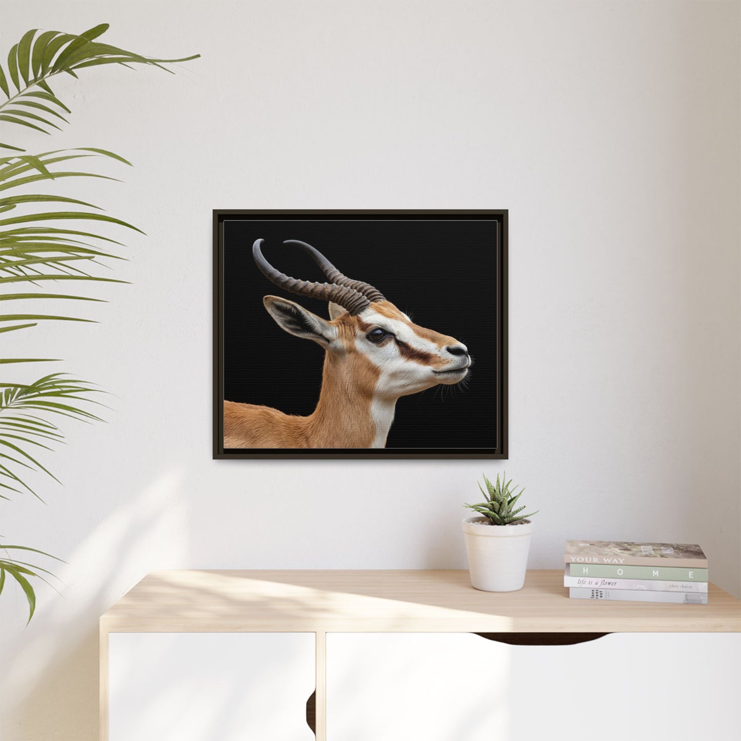 Framed Canvas Print — Afrikan Springbok In Colour
