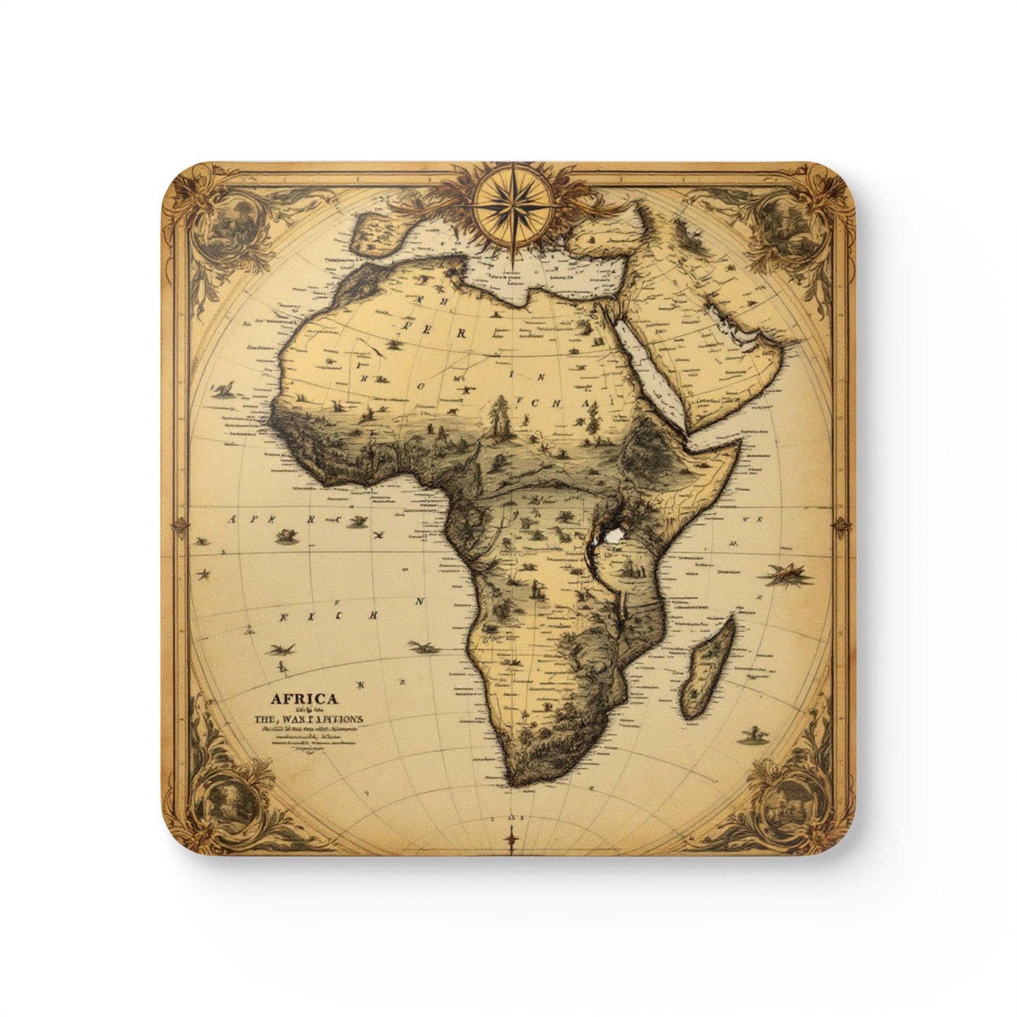 Coaster Set — Cartography Afrika I