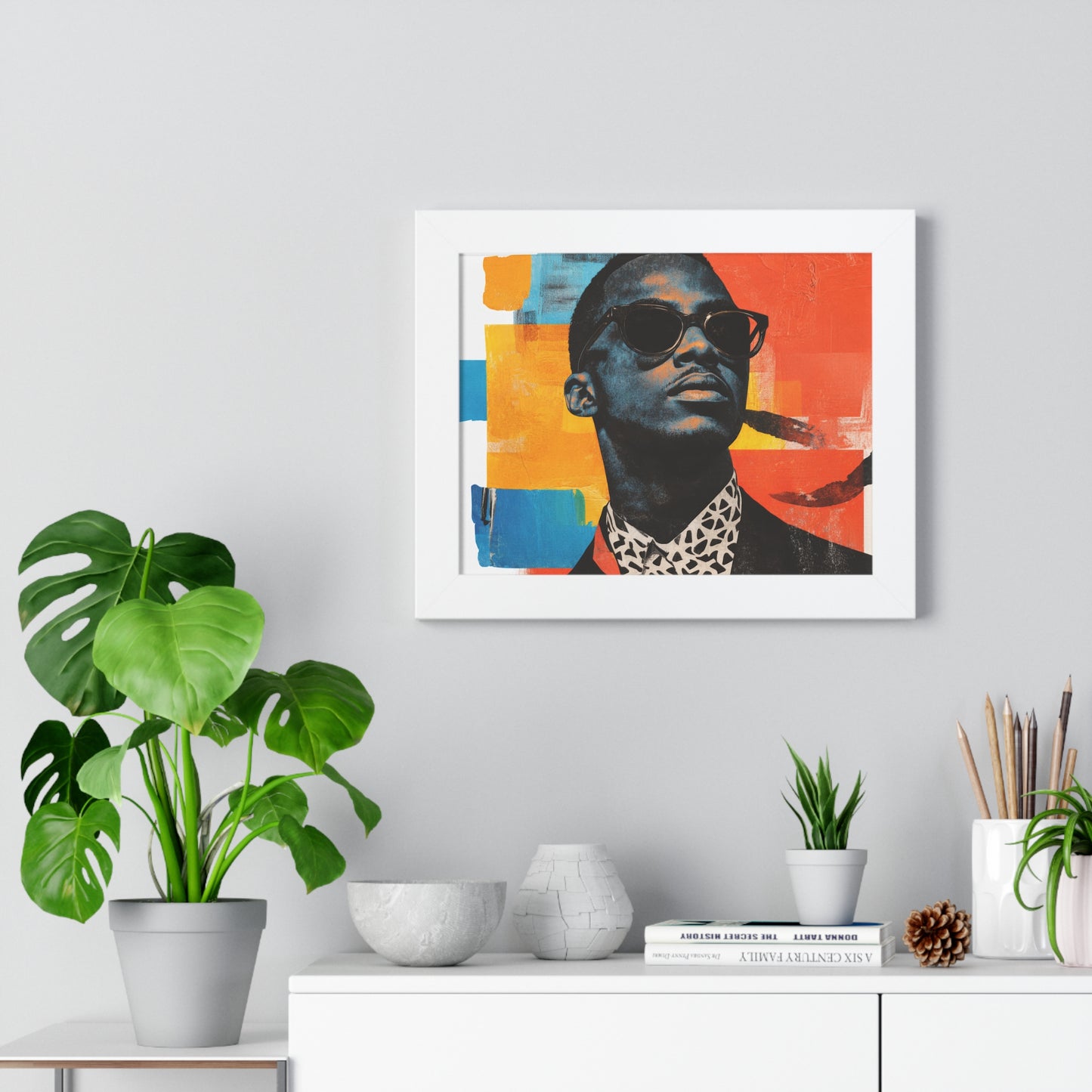 Framed Art Print – Jazzy Youth Portrait No. 3