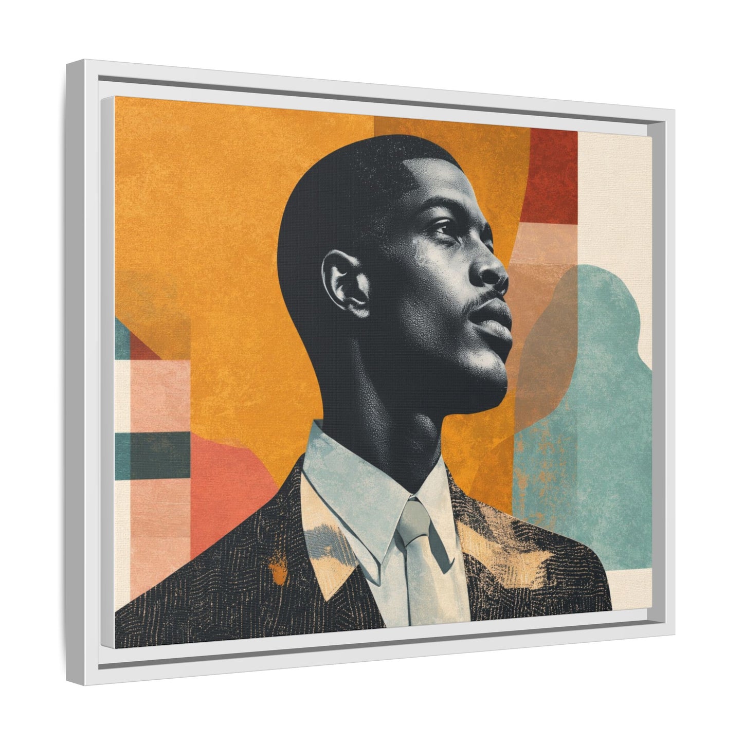 Framed Canvas Print — Jazzy Youth Portrait No. 1