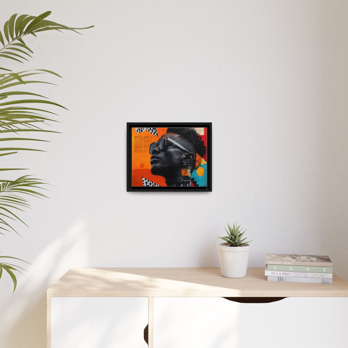 Framed Canvas Print — Jazzy Youth Portrait No. 6