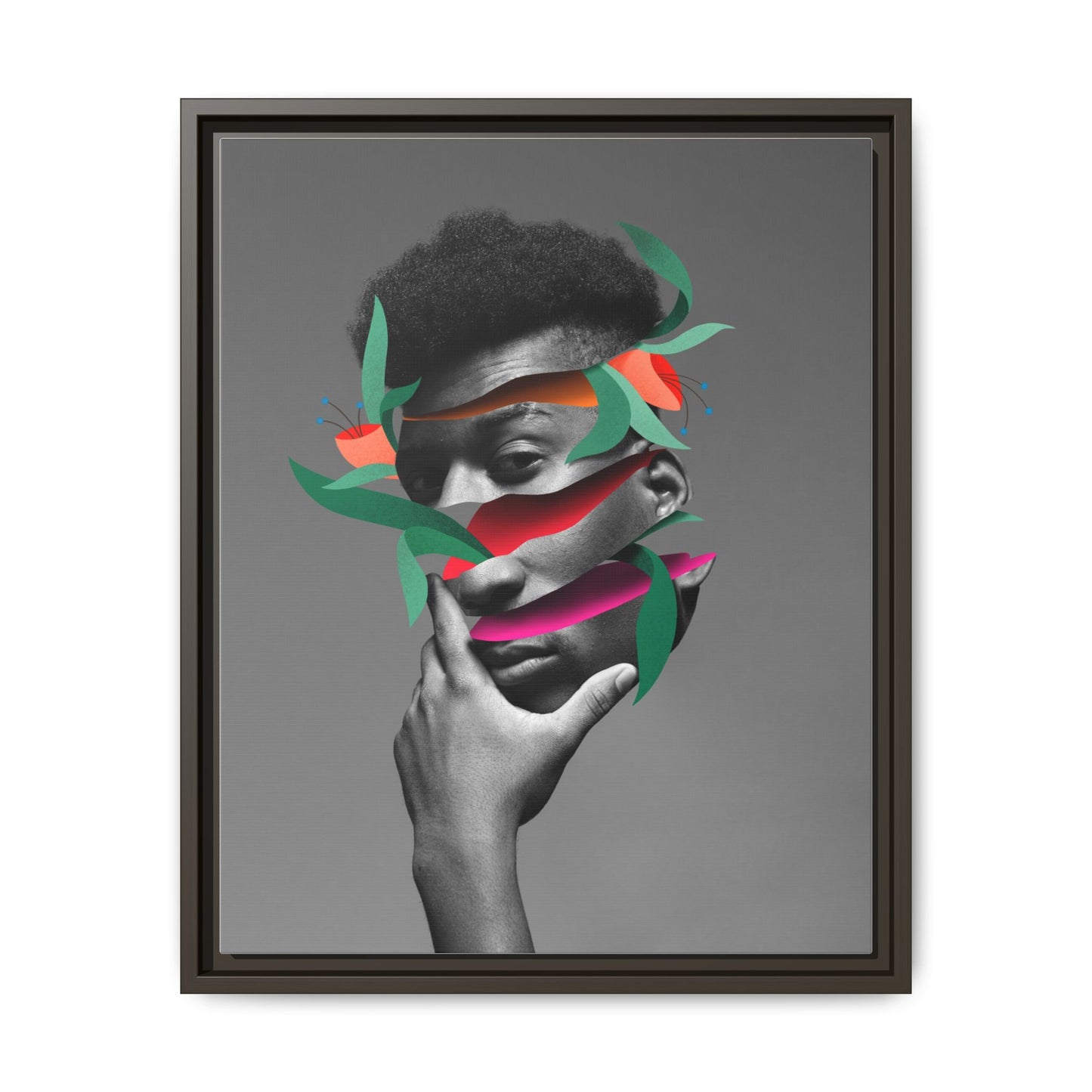 Framed Canvas Print — Psychadelic Man No. 2