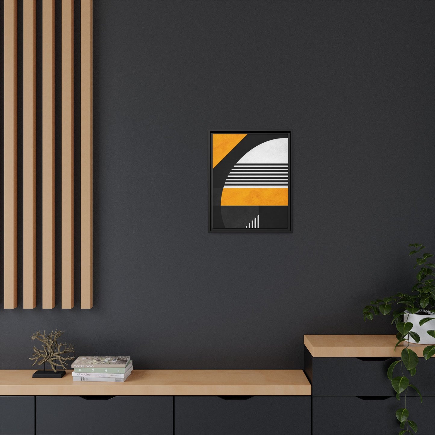 Framed Canvas Print — Afro Modern Geometric No. 3