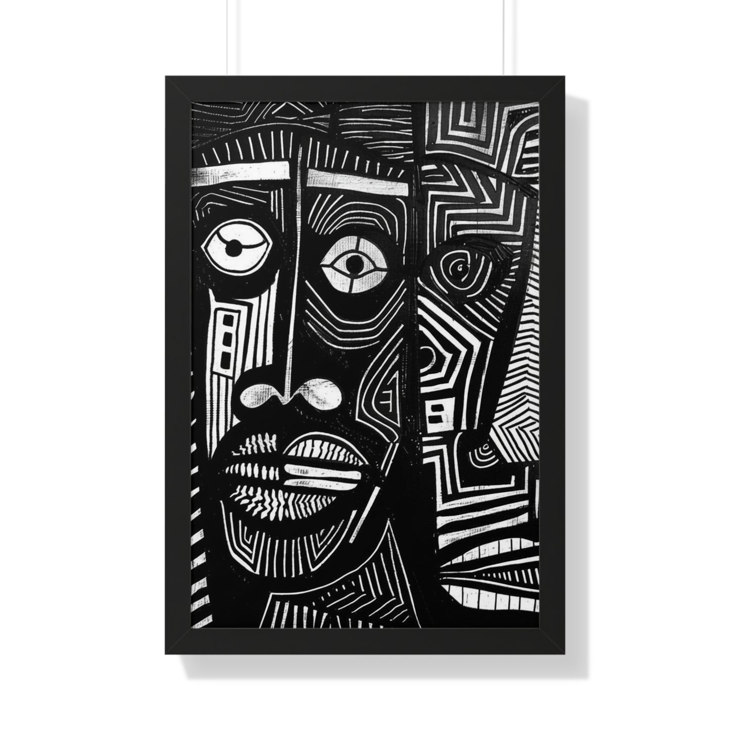 Framed Print — Abstract Faces No. 2