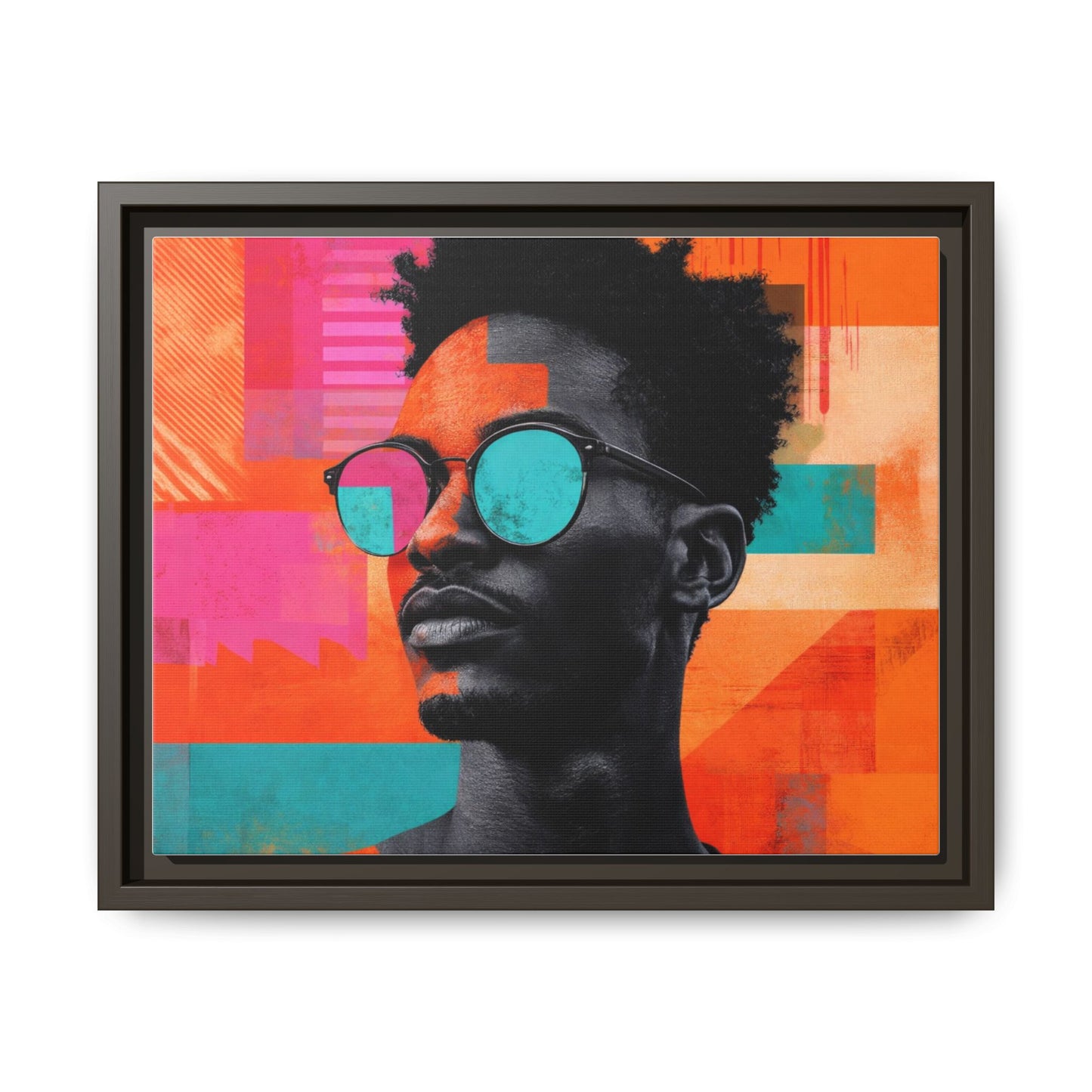 Framed Canvas Print — Jazzy Youth Portrait No. 4