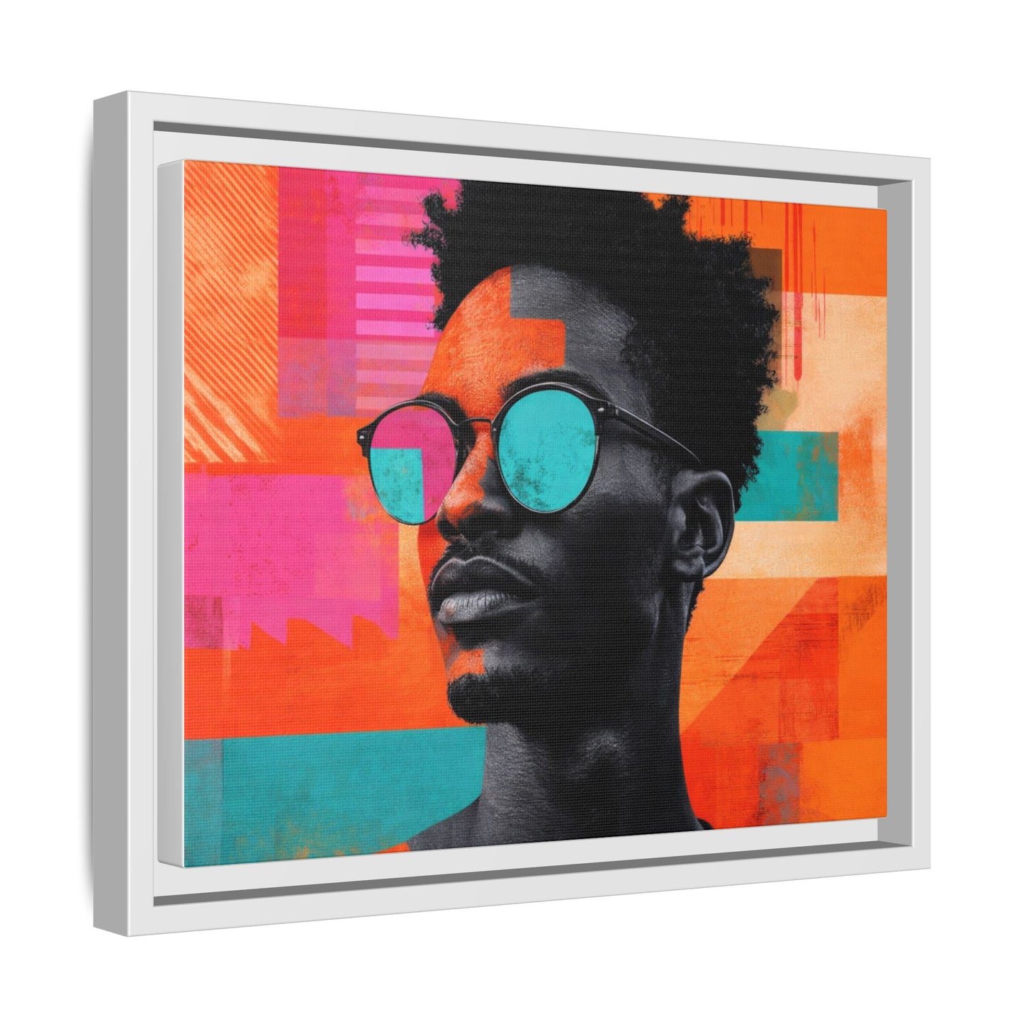 Framed Canvas Print — Jazzy Youth Portrait No. 4