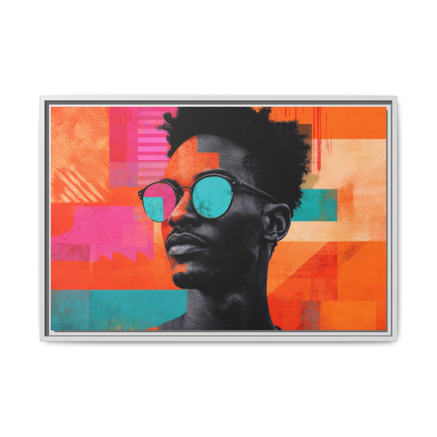Framed Canvas Print — Jazzy Youth Portrait No. 4