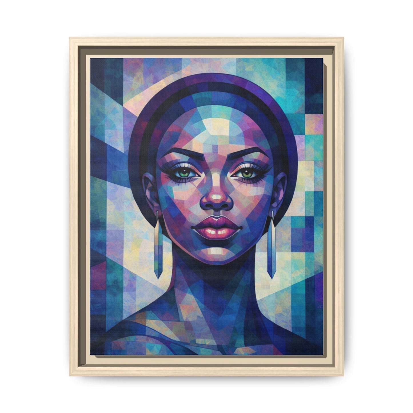 Framed Canvas Print — Blue Beauty 1