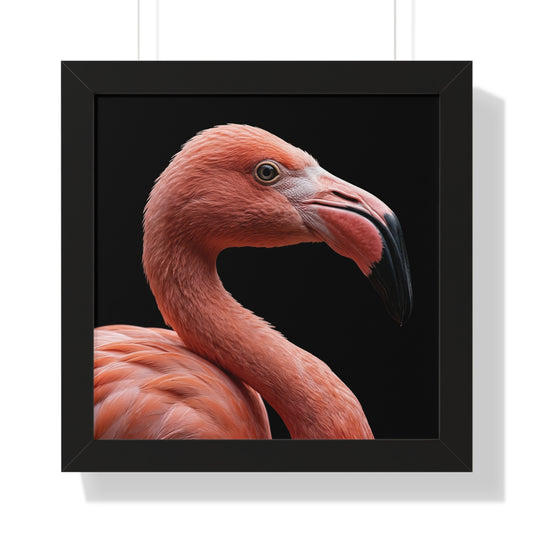 Framed Art Print – Flamingo In Colour