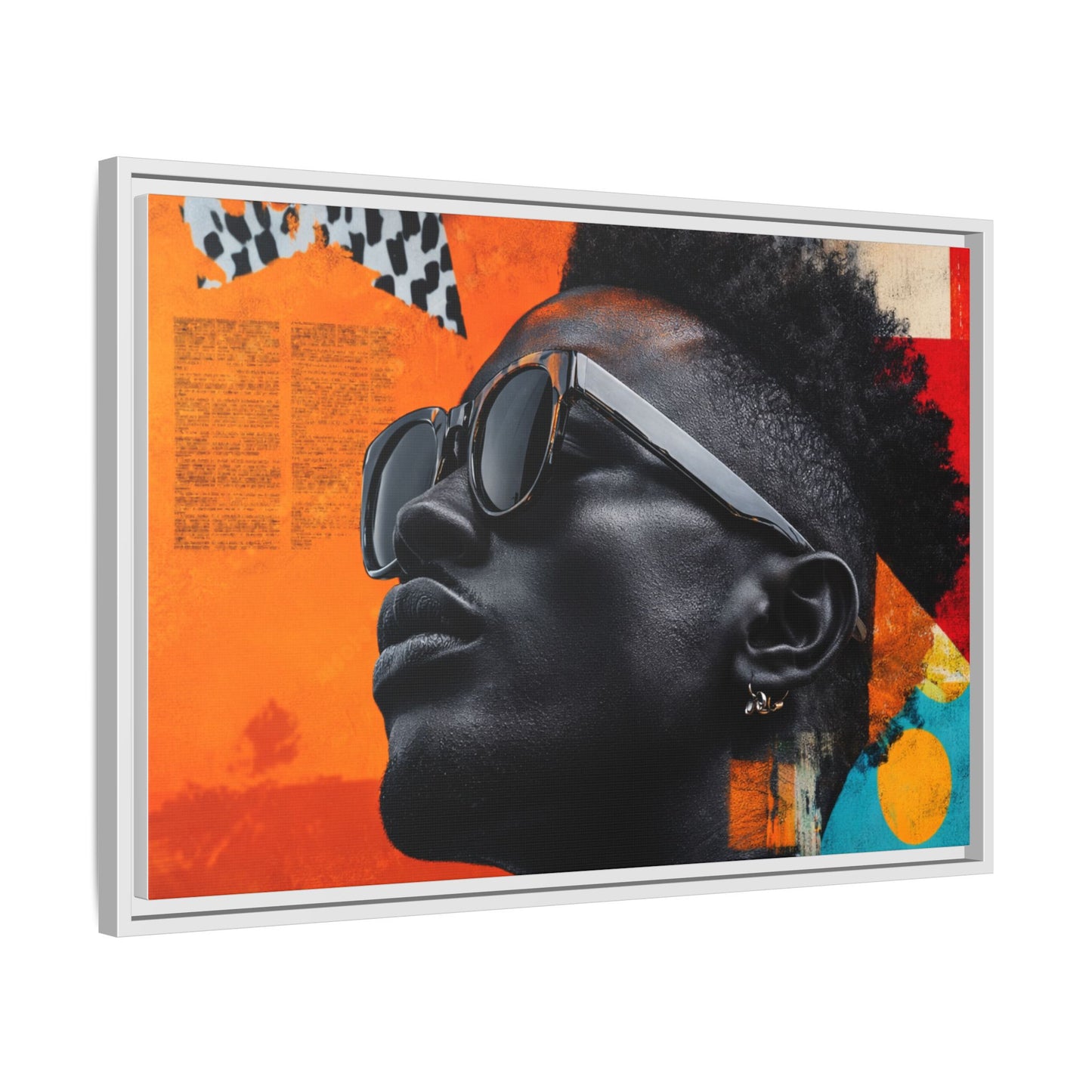 Framed Canvas Print — Jazzy Youth Portrait No. 6