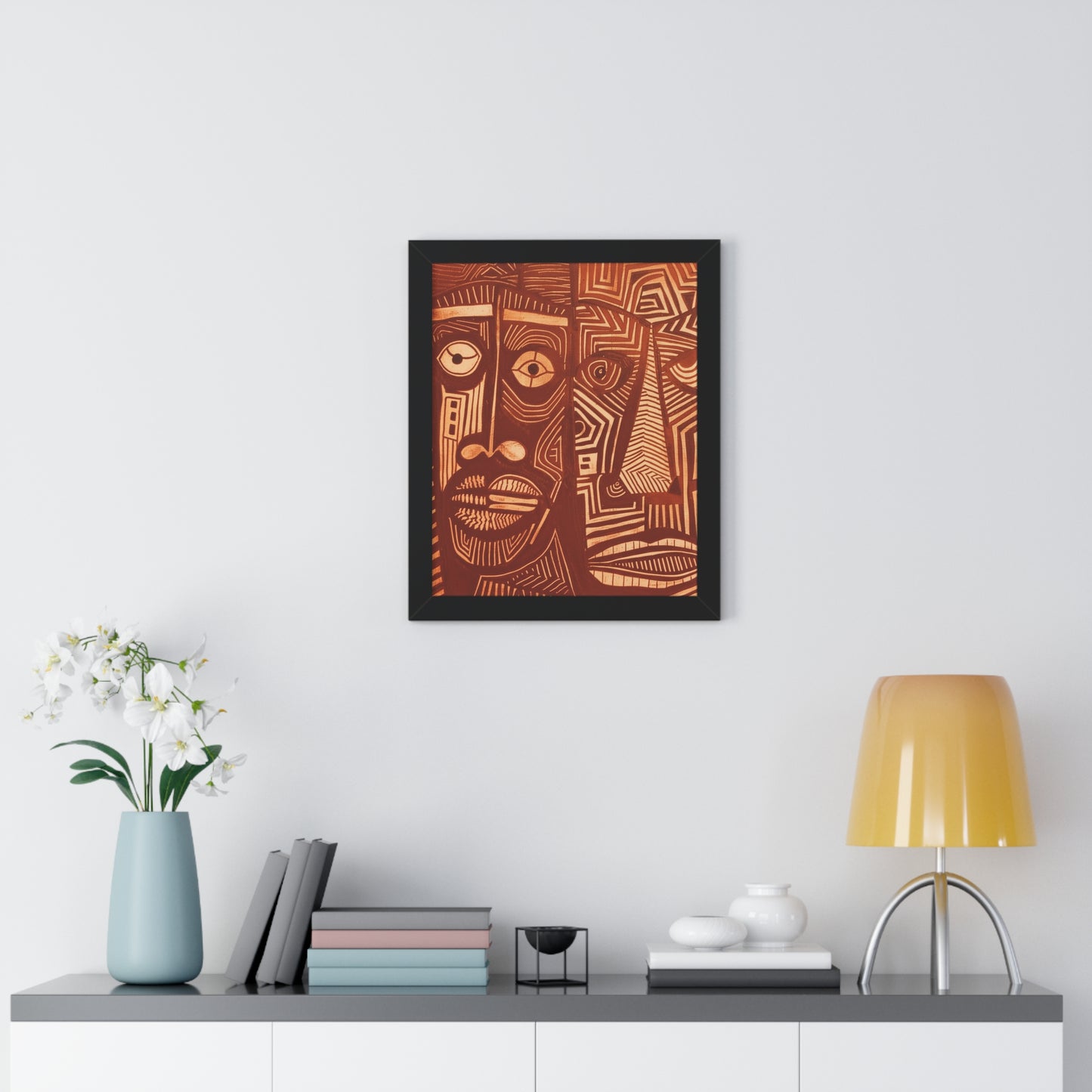 Framed Print — Abstract Faces No. 4