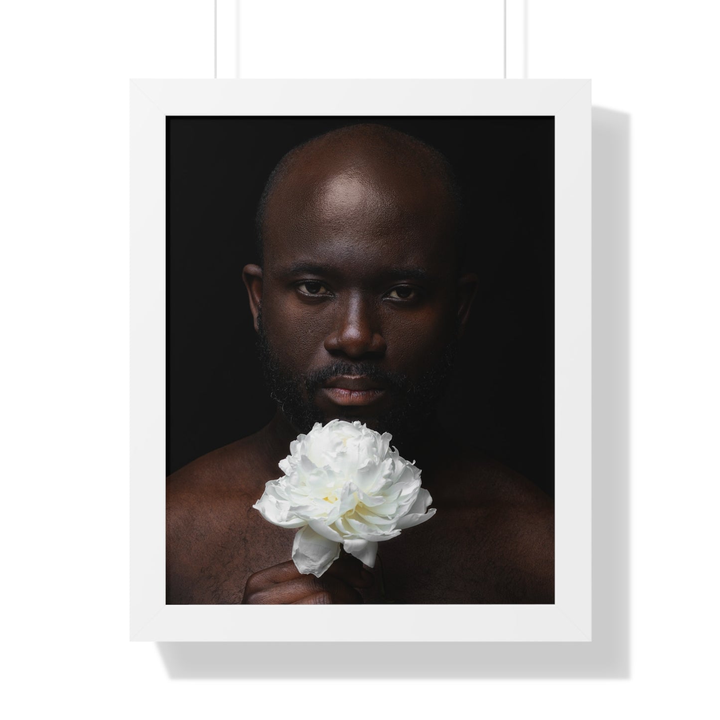 Framed Print — Portrait of Man with Flower No. 1