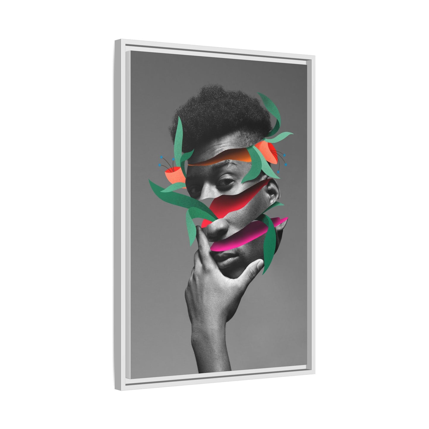 Framed Canvas Print — Psychadelic Man No. 2