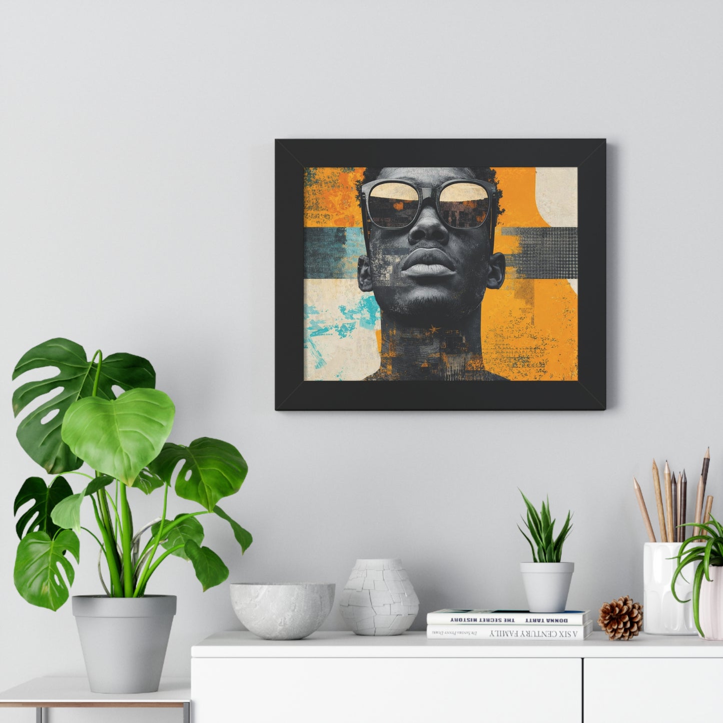 Framed Art Print – Jazzy Youth Portrait No. 5