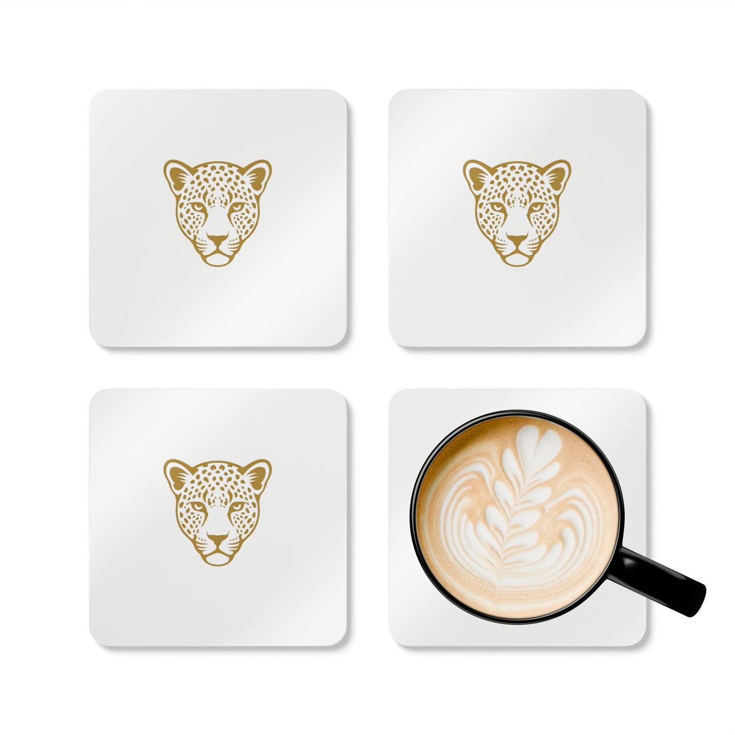 Cork Coaster Set — Leopard