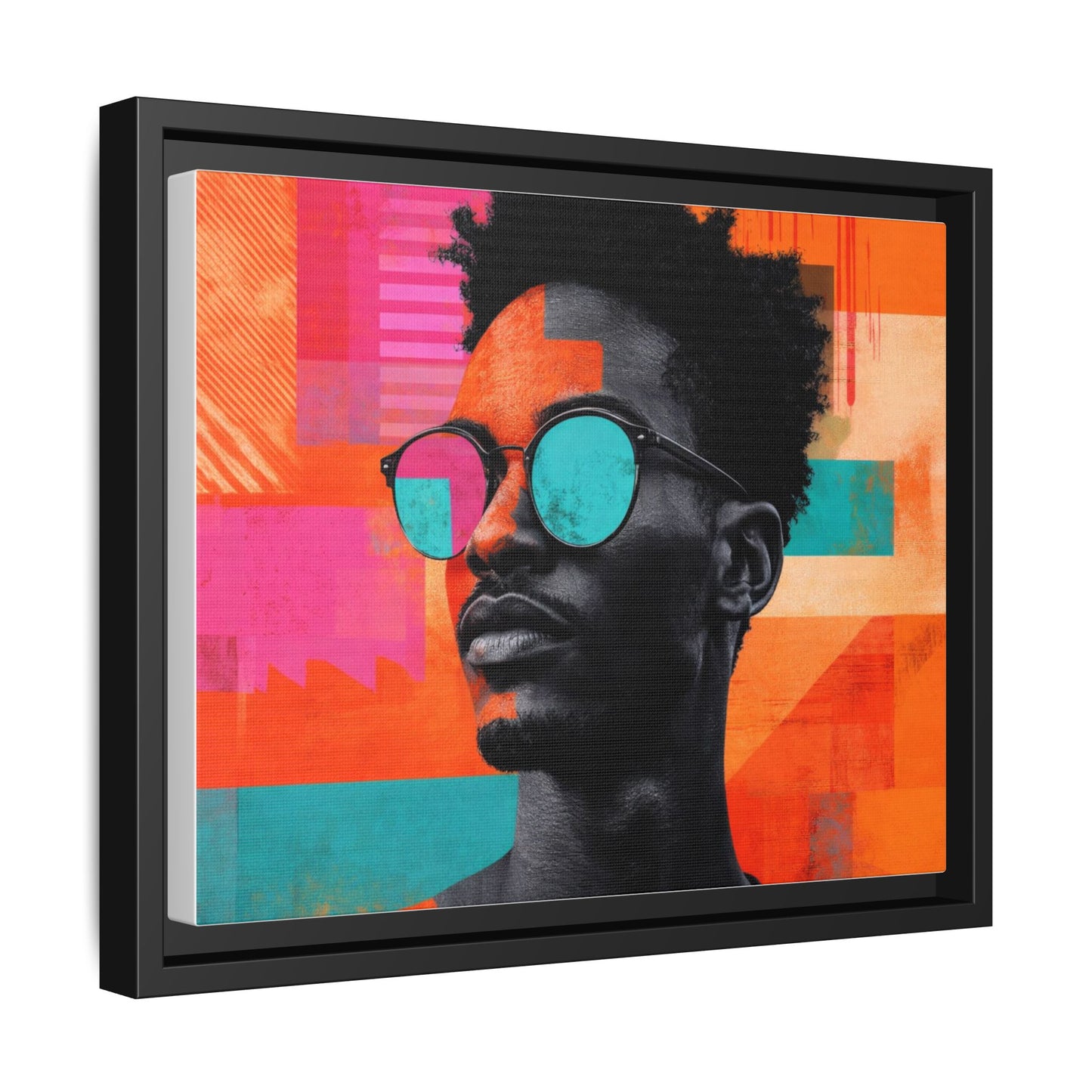 Framed Canvas Print — Jazzy Youth Portrait No. 4