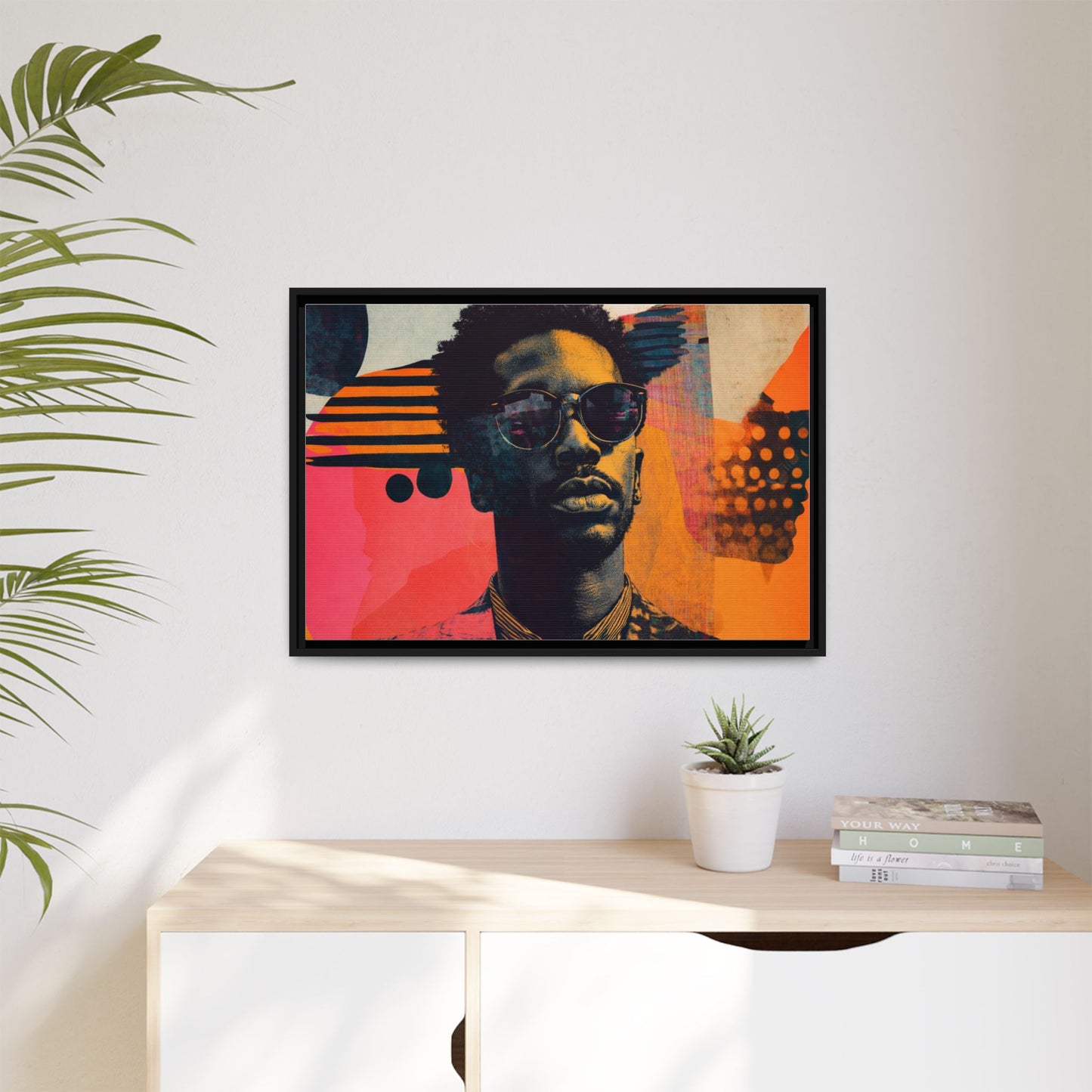 Framed Canvas Print — Jazzy Youth Portrait No. 8