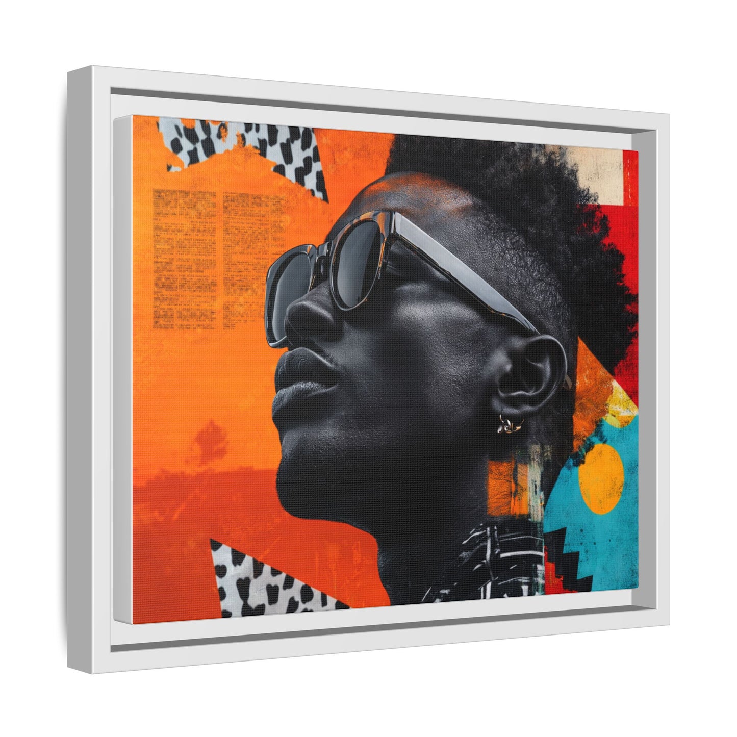 Framed Canvas Print — Jazzy Youth Portrait No. 6