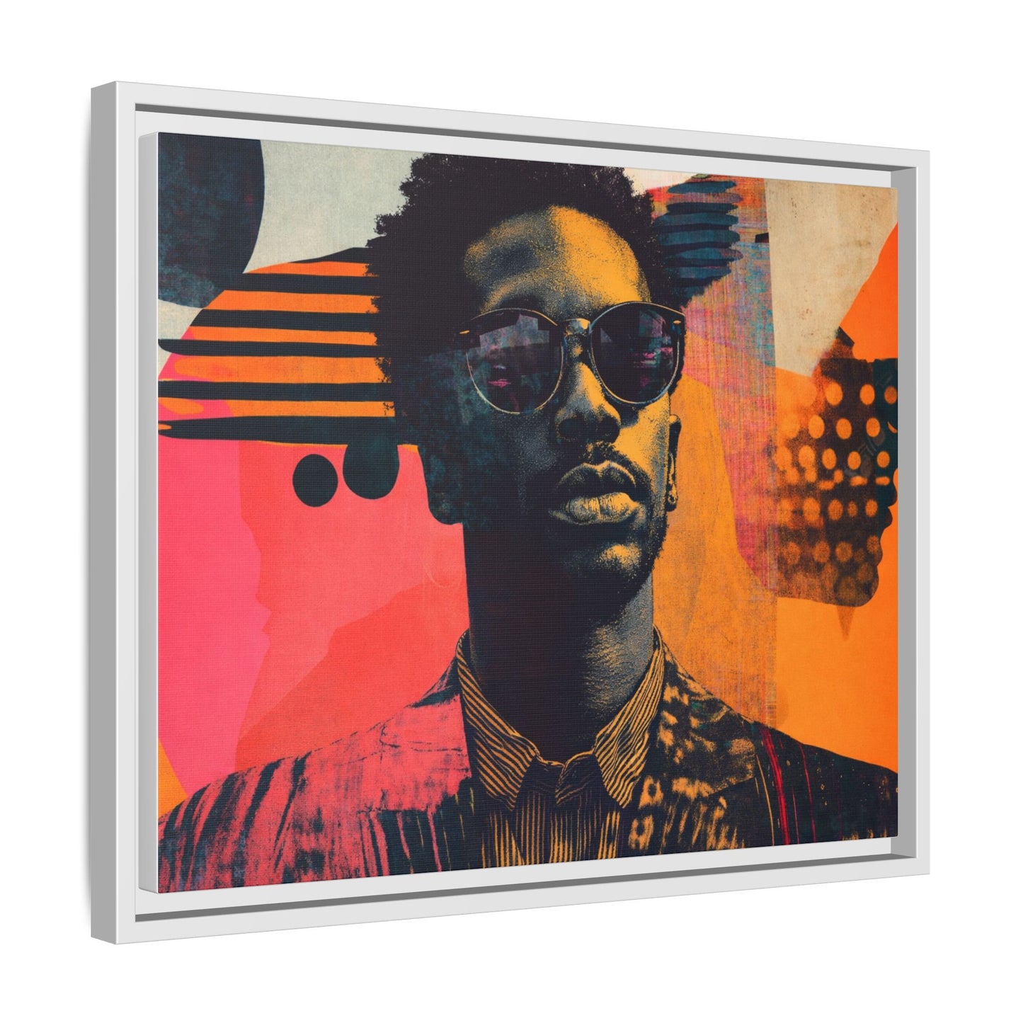 Framed Canvas Print — Jazzy Youth Portrait No. 8