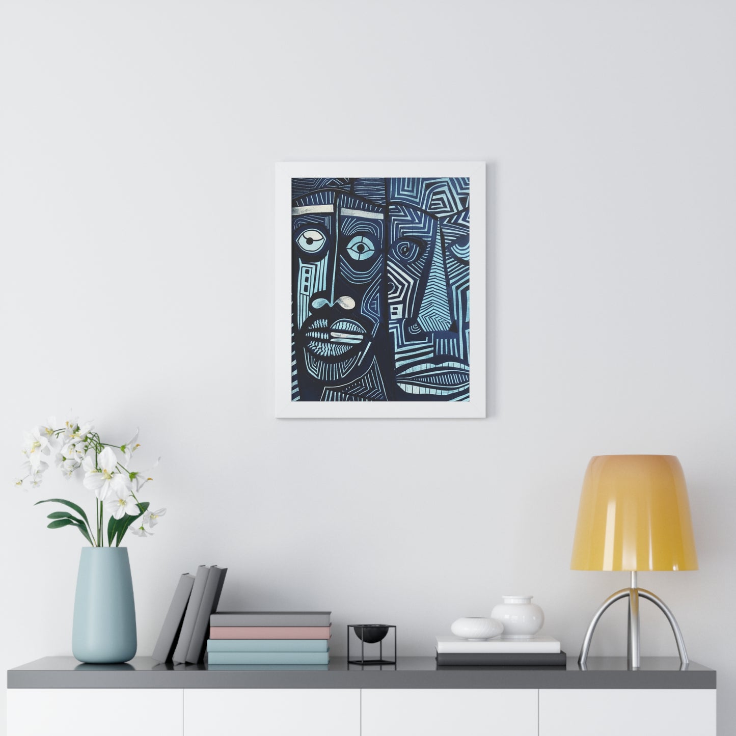 Framed Print — Abstract Faces No. 3