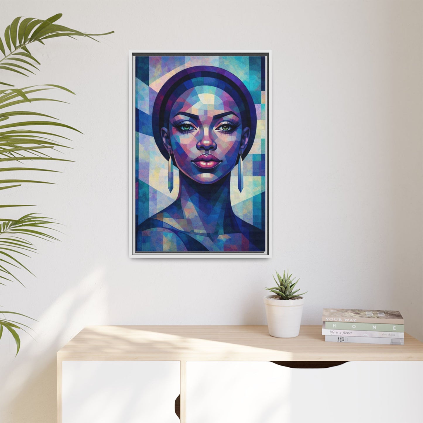 Framed Canvas Print — Blue Beauty 1