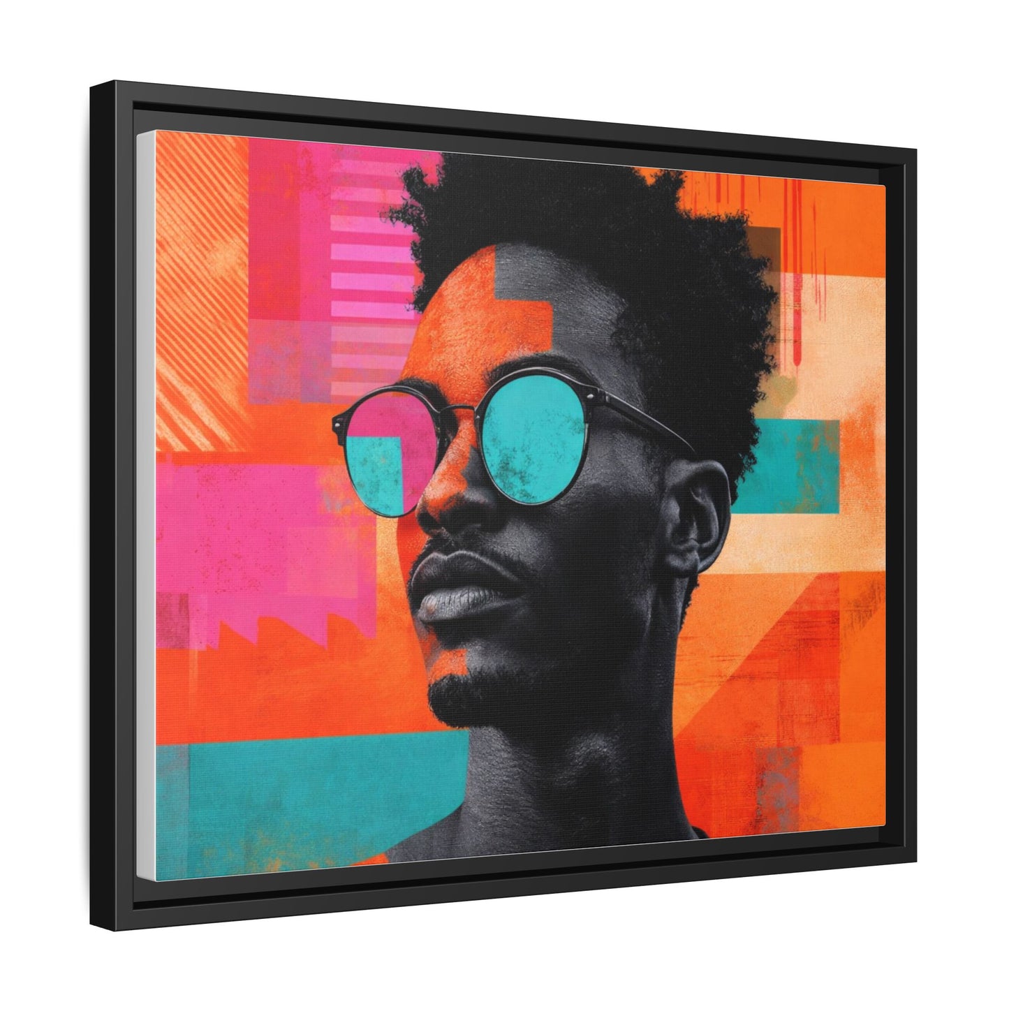 Framed Canvas Print — Jazzy Youth Portrait No. 4