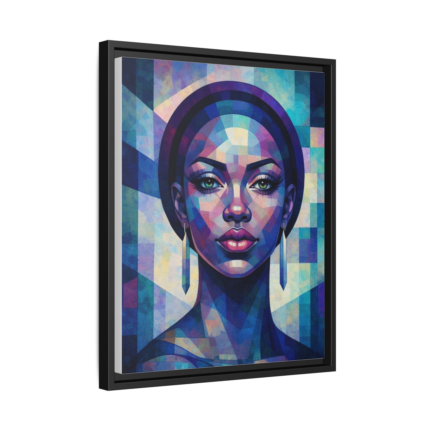 Framed Canvas Print — Blue Beauty 1