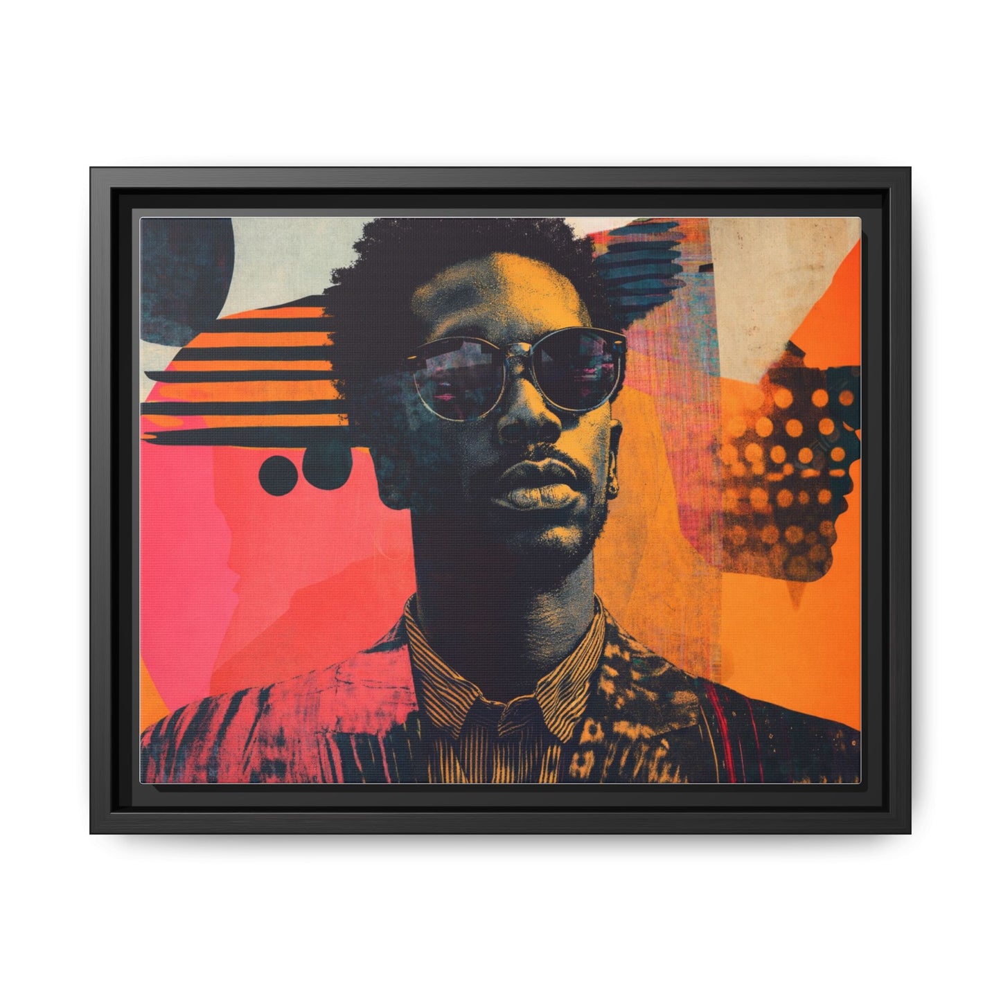 Framed Canvas Print — Jazzy Youth Portrait No. 8