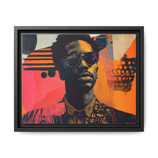 Framed Canvas Print — Jazzy Youth Portrait No. 8
